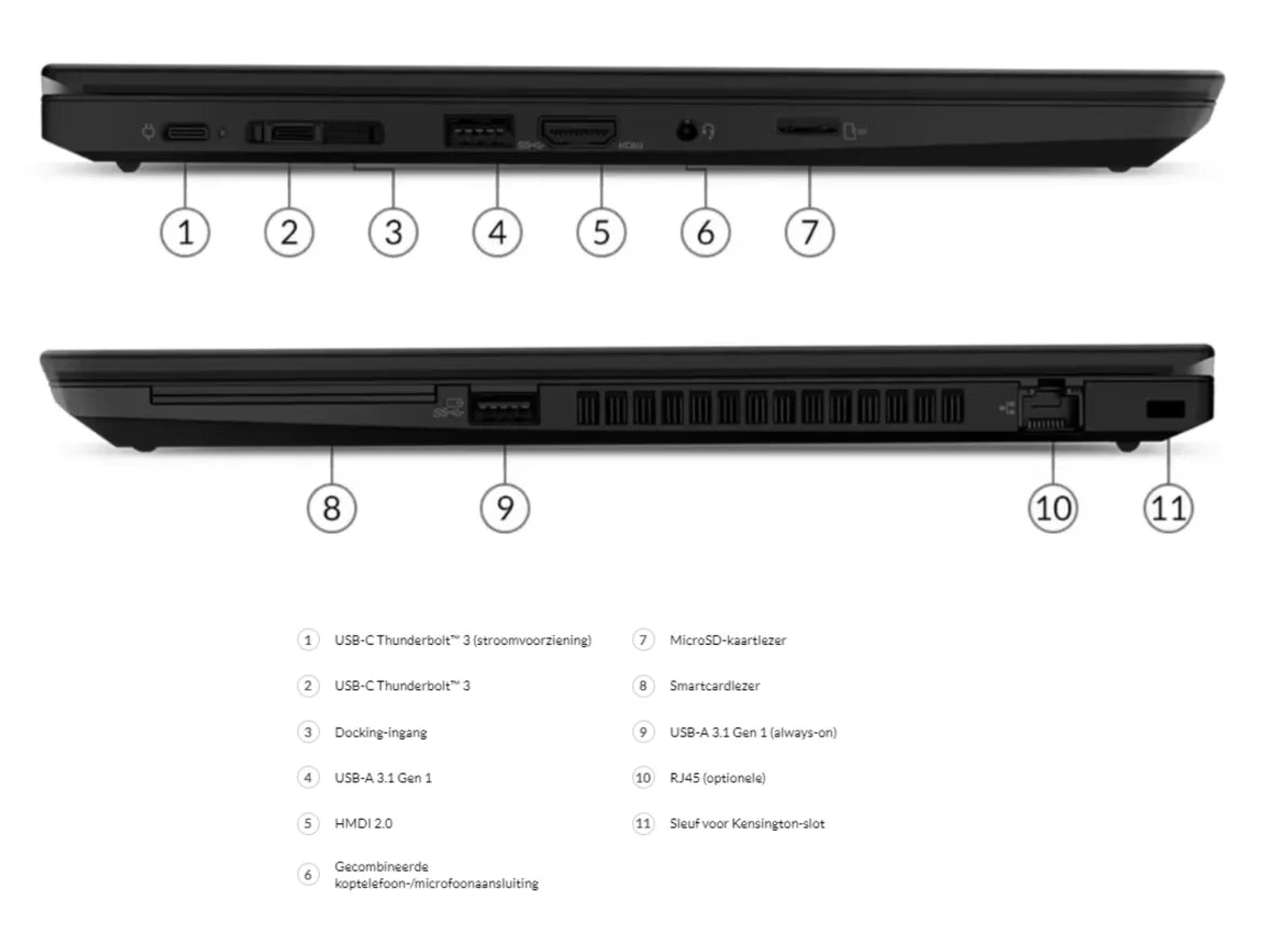 Lenovo ThinkPad T14 Gen 2 refurbished laptop Intel Core i5-1135G7 - 14" - AZERTY BE