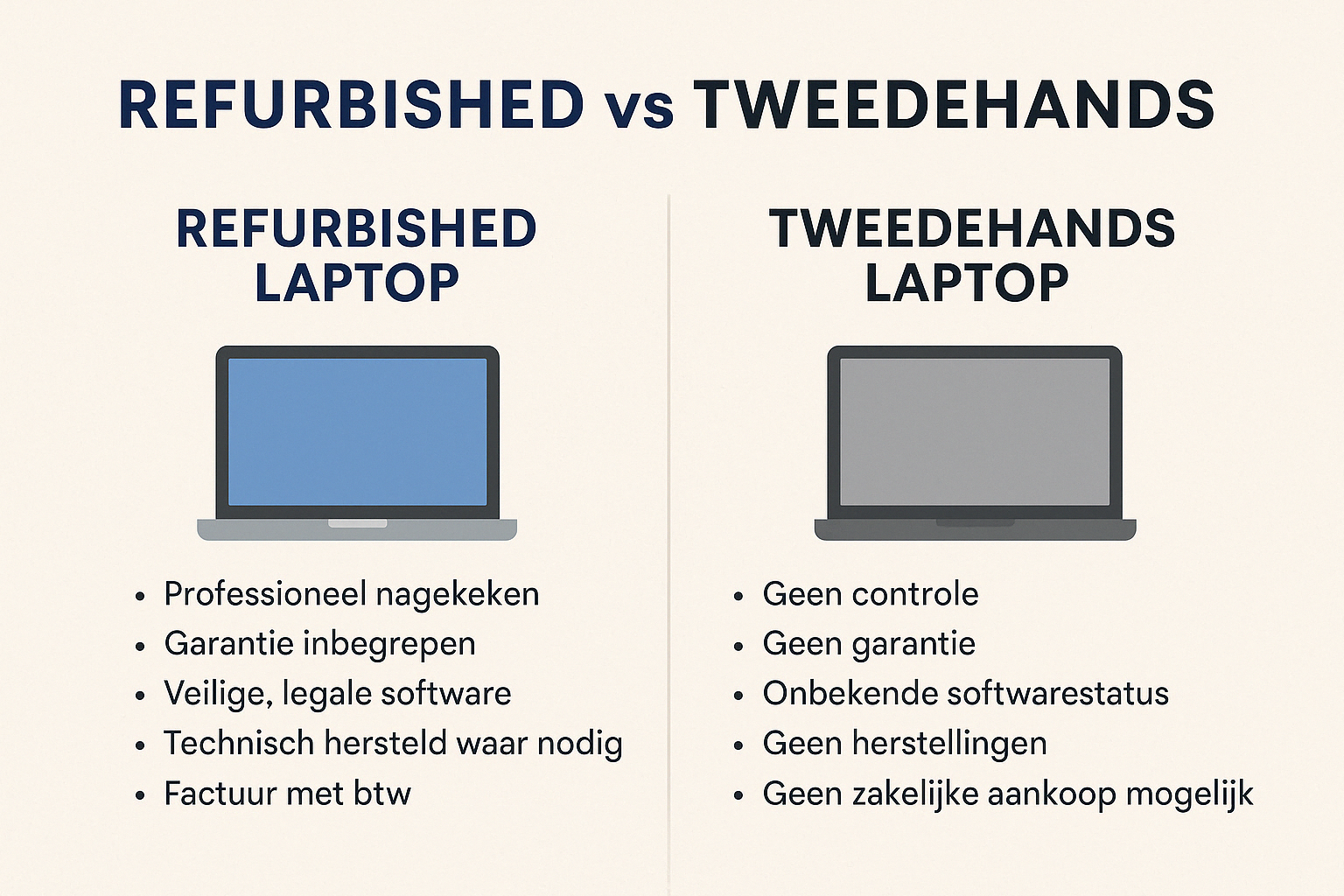 Refurbished vs Tweedehands laptop – wat is het verschil?